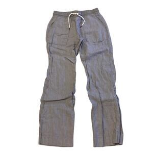 Athleta Cabo Grey Wide Leg Striped Pants Size 6